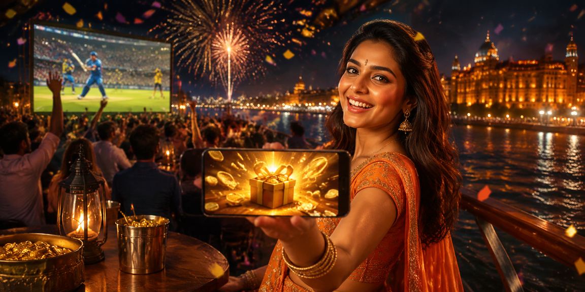 Evening betting scene with neon lights in India
